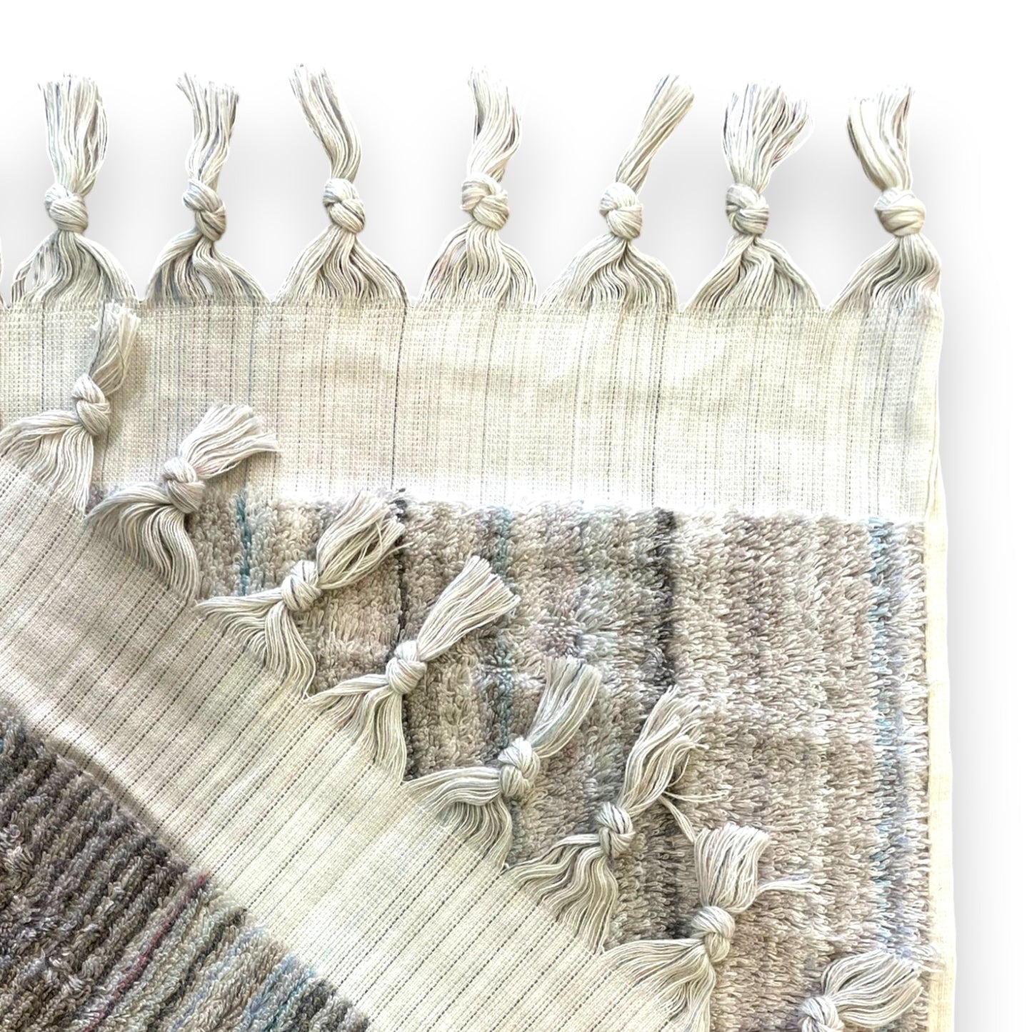 Natural Cotton Hand-Woven Turkish Terry Hammam Towel