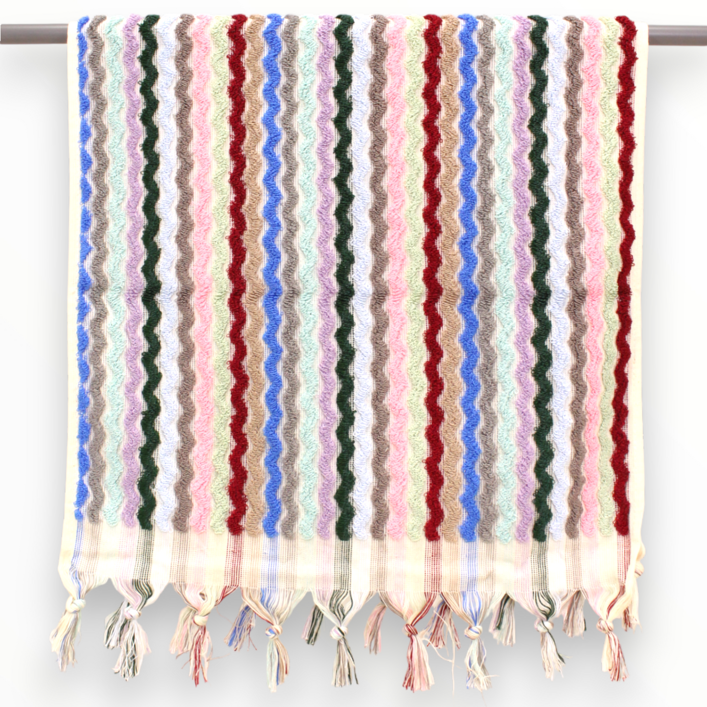 Natural Cotton Hand Woven Turkish Towel - Zigzag Hand Towel