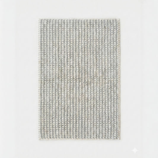 Natural Cotton Turkish Terry Towel Bath Mat – Grey Dotted