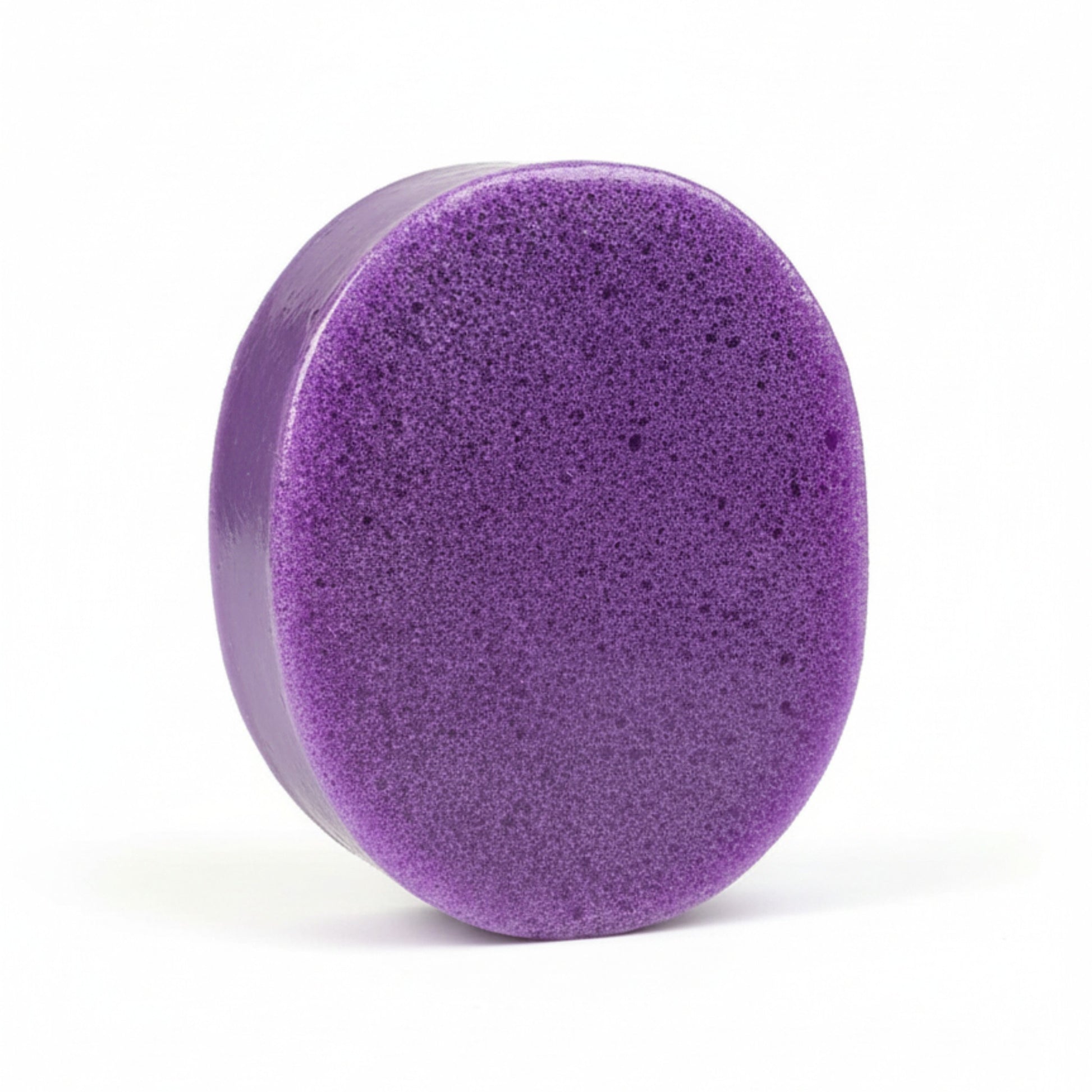 Natural Lavender Soap With Sponge on a white background