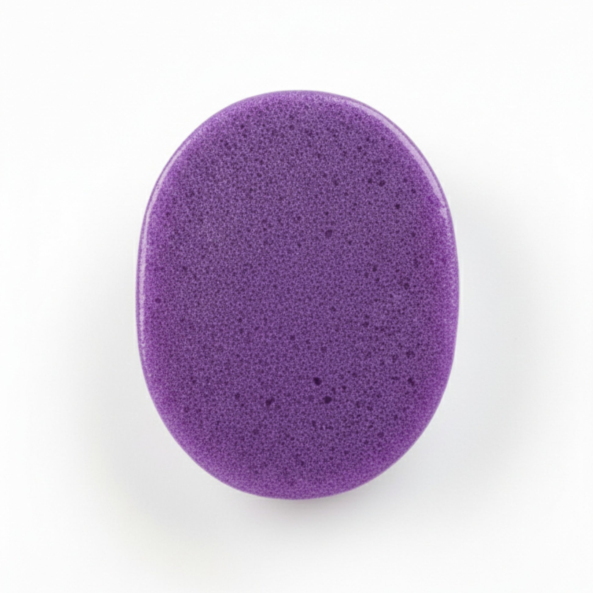 Purple oval Natural Lavender Soap With Sponge on a white background