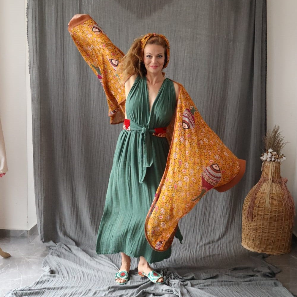 Natural Turkish Cotton Handmade Kaftan