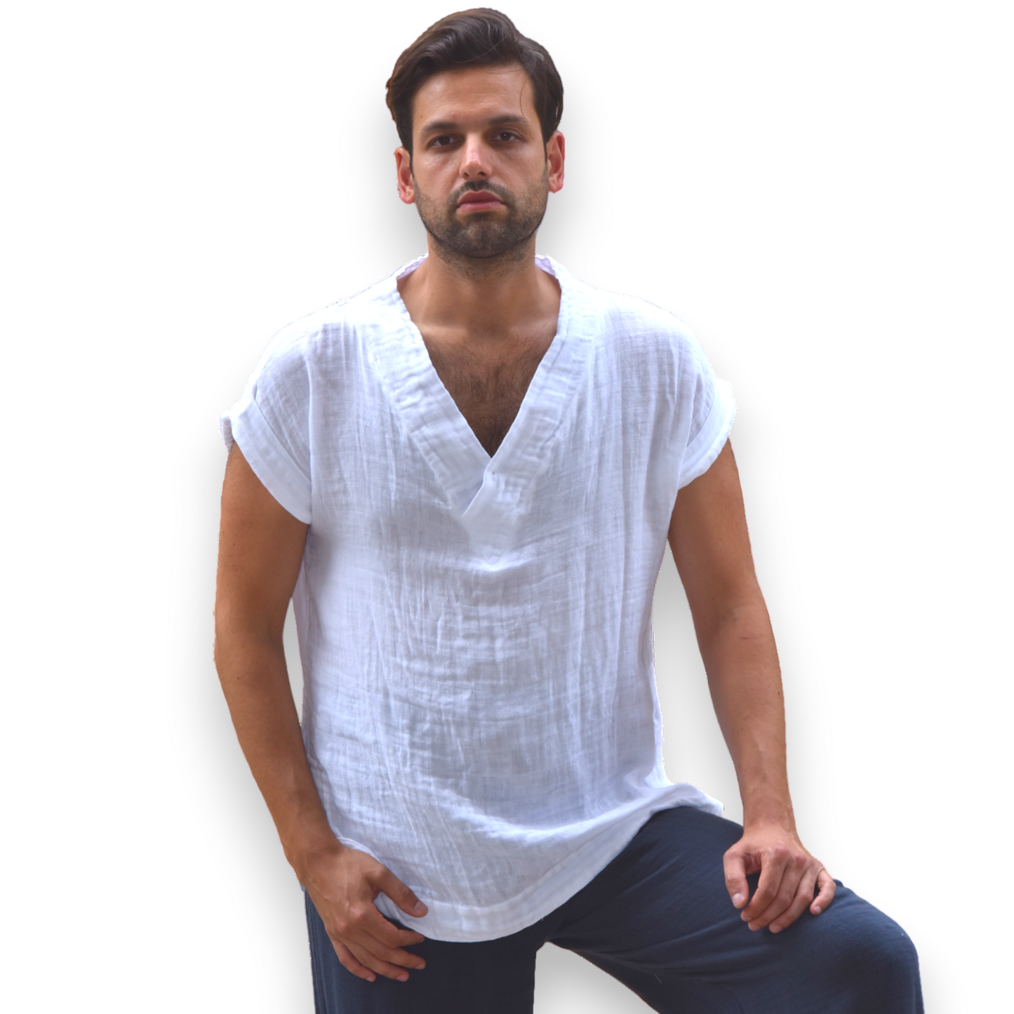 Natural Turkish Cotton Hand Made Men Shirt