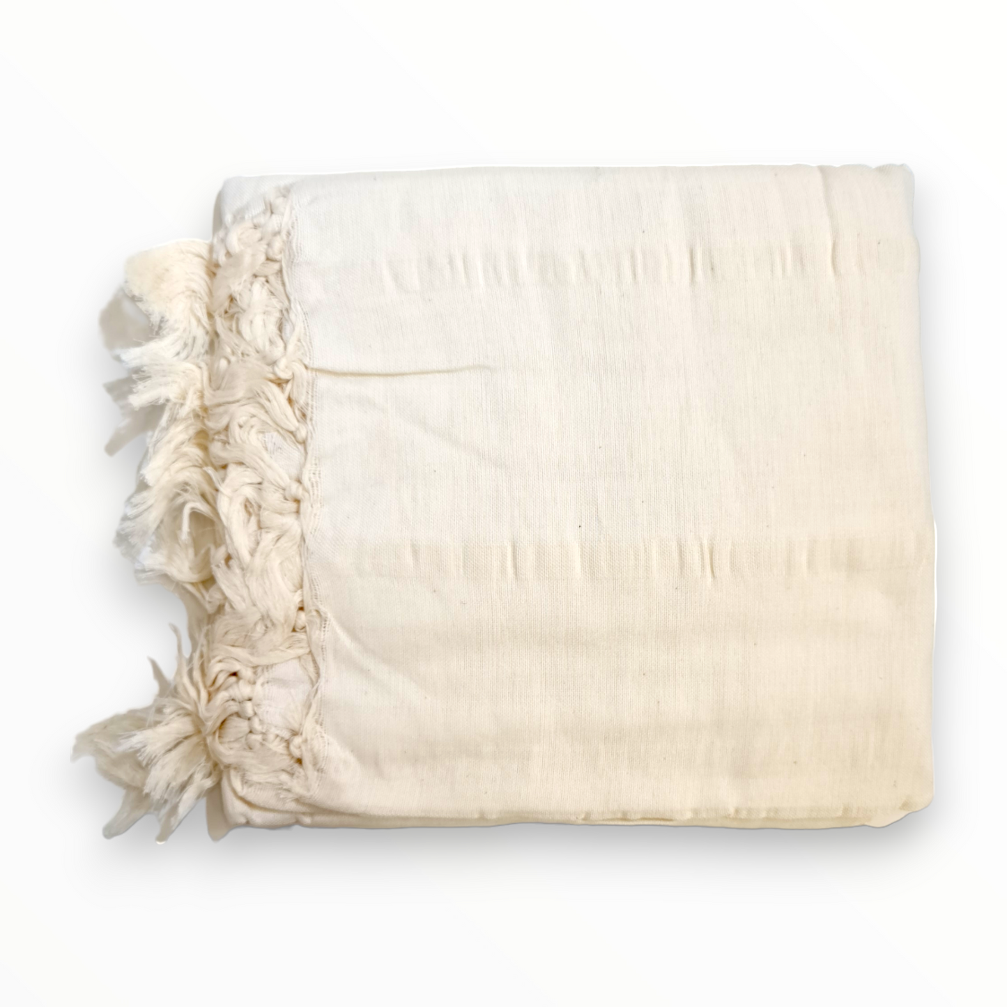 Natural Turkish Cotton Hand Woven Traditional Anatolian Bed Sheet