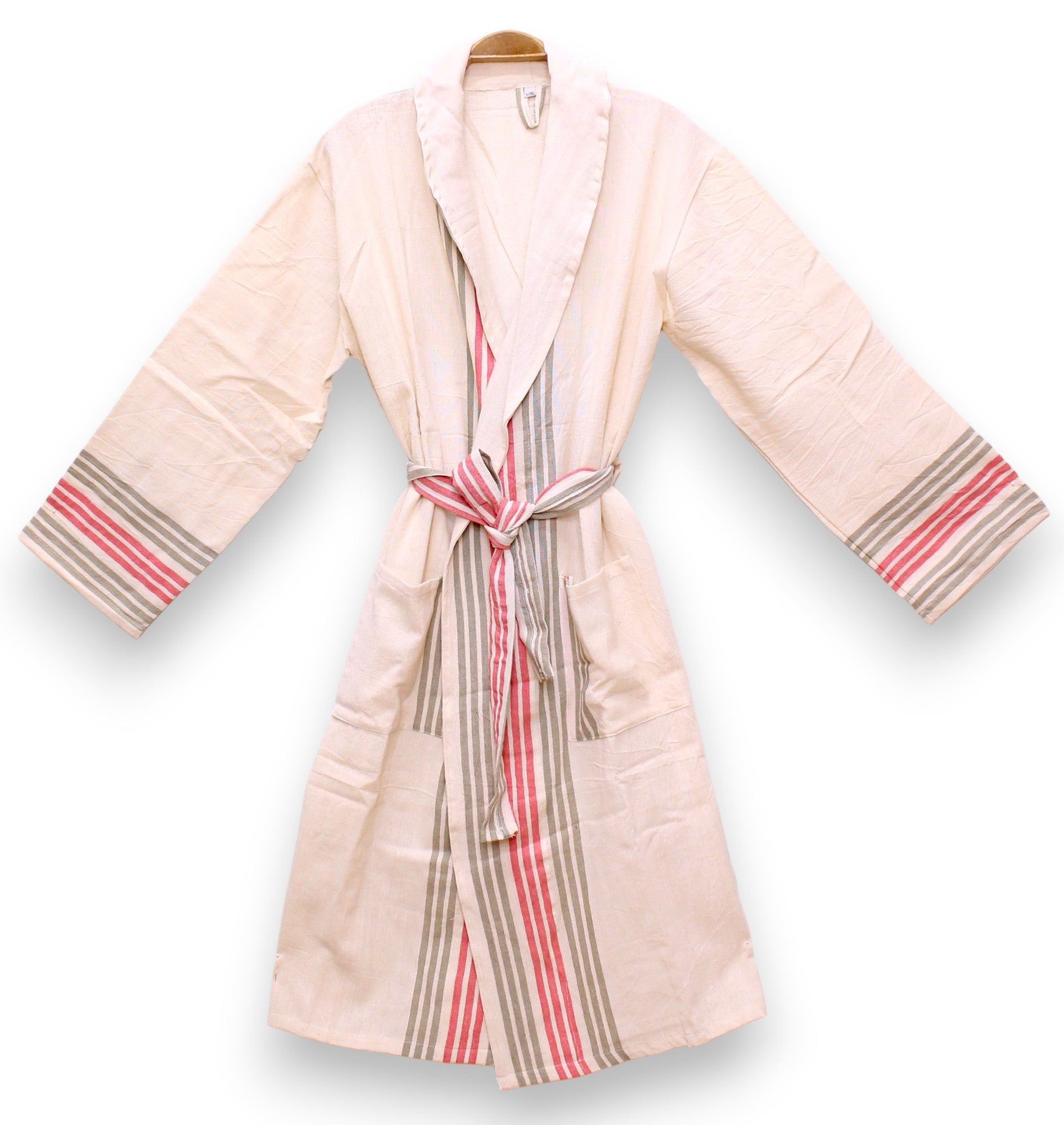 Natural Turkish Cotton Pestemal Bathrobe – Dervis Natural Textile