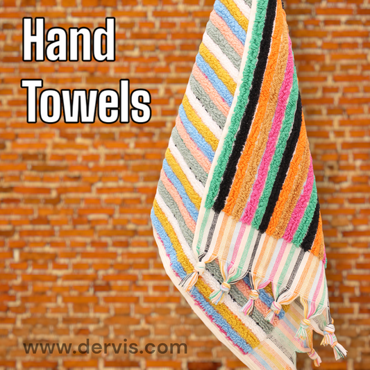 Natural Turkish Cotton Terry Hand Towels