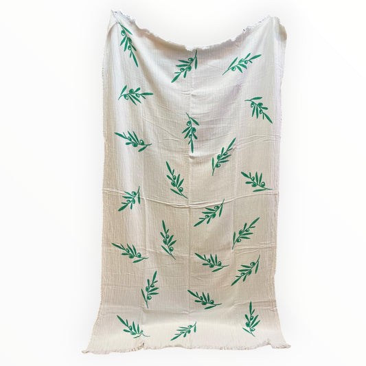 Olive Branch Turkish Towel Pestemal - Beach Towel