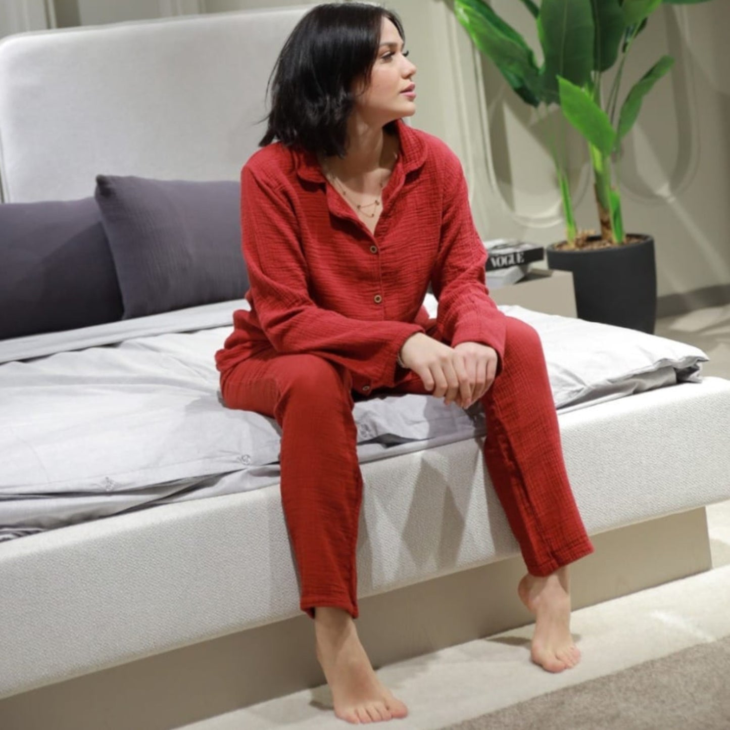 Organic Cotton Muslin Handmade Women's Pajamas