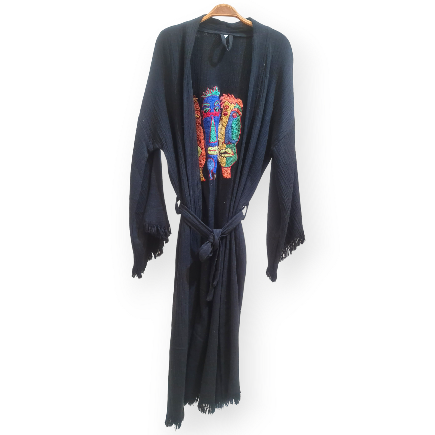 Natural Cotton Hand Embroidered Kimono