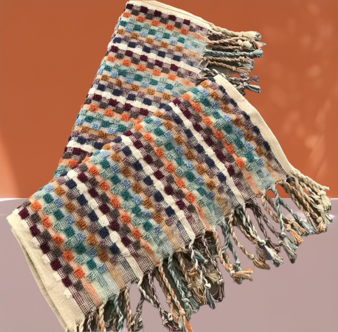 Pompom Turkish Towel Kitchen Towel