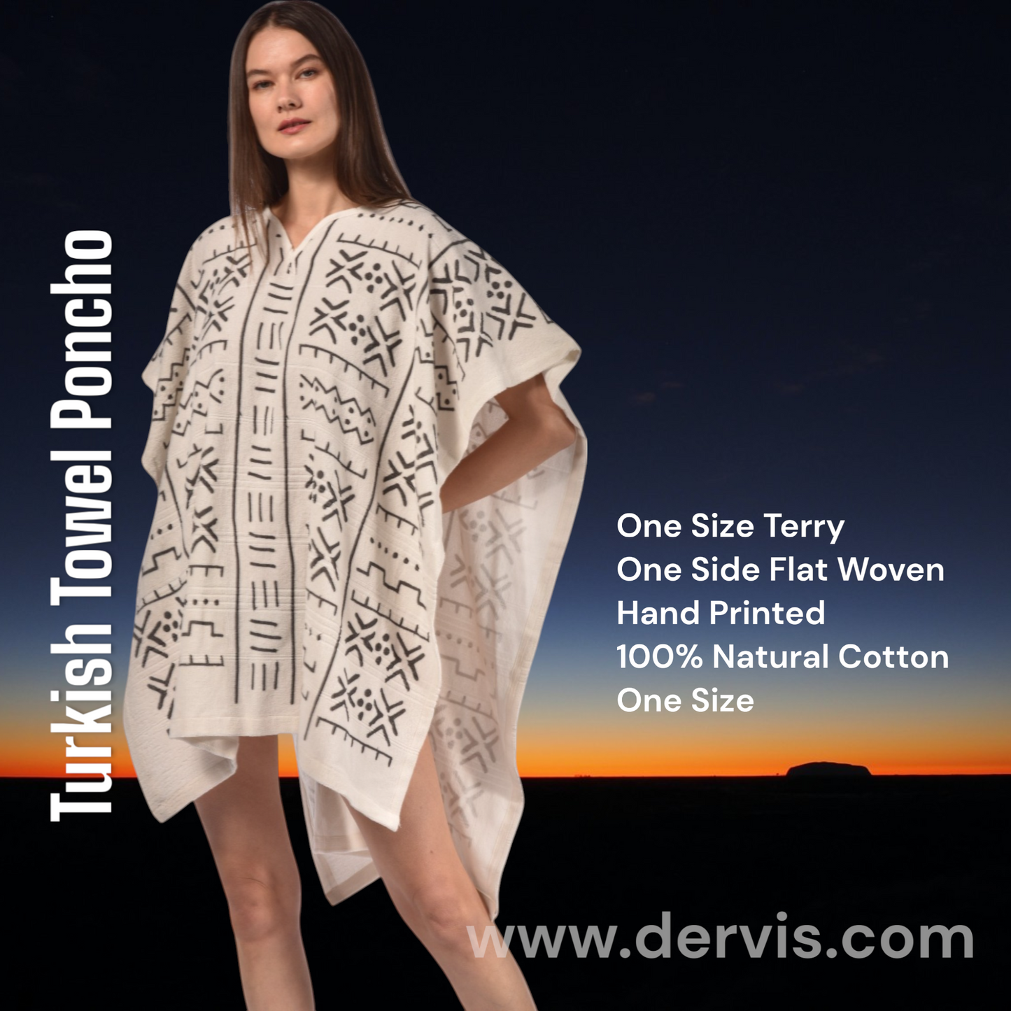 Ethno-Chic Turkish Towel Poncho