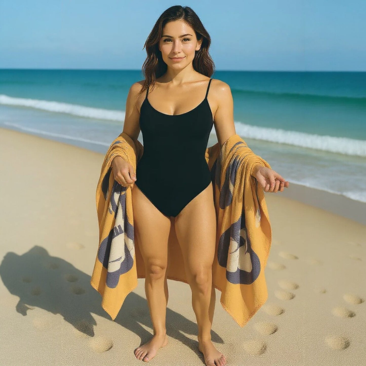 Reversible Turkish Towel | Modern Woman Design Beach Towel