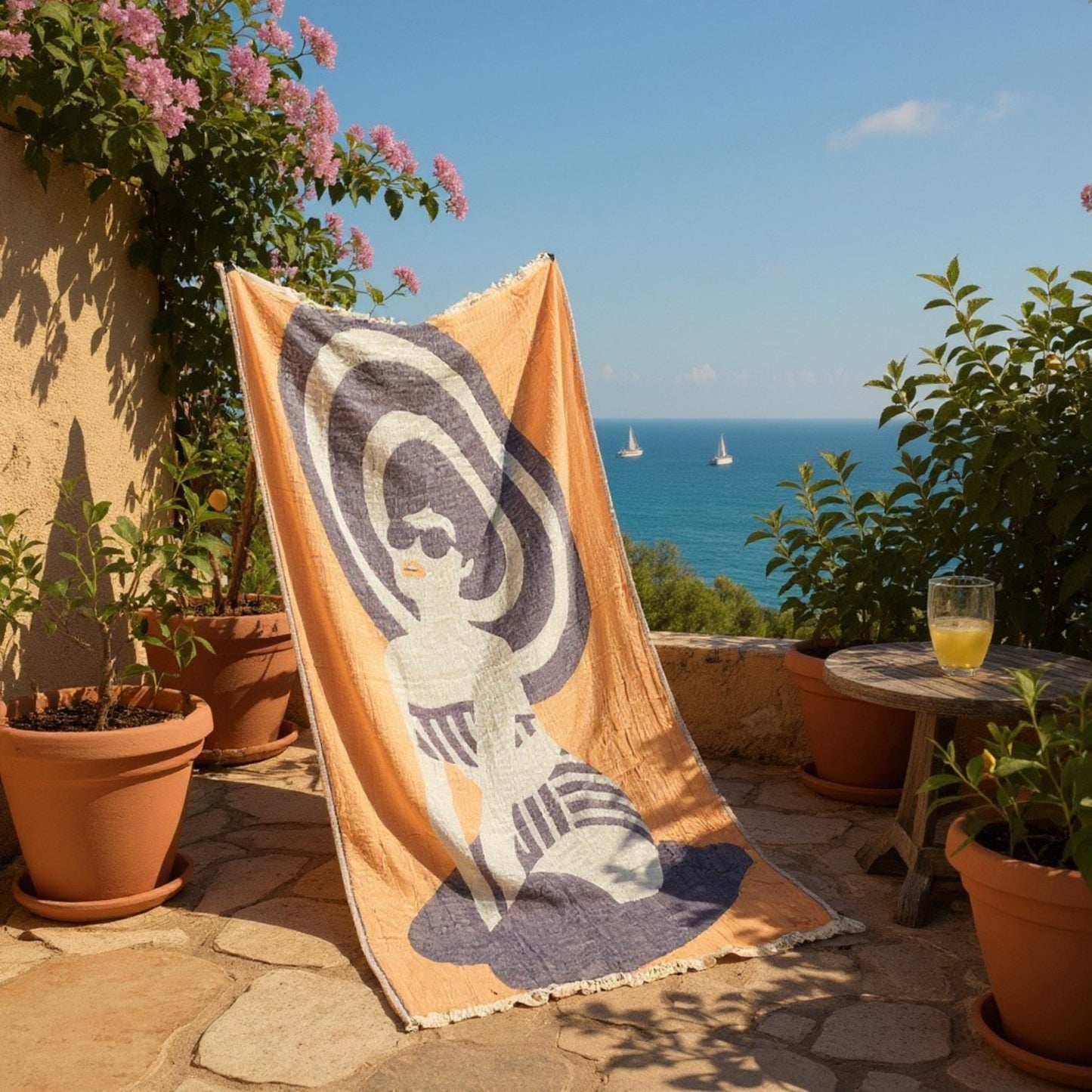 Reversible Turkish Towel | Modern Woman Design Beach Towel