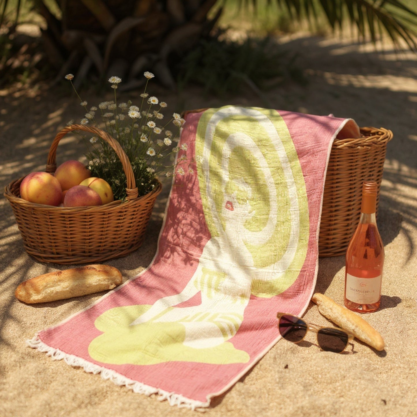 Reversible Turkish Towel | Modern Woman Design Beach Towel