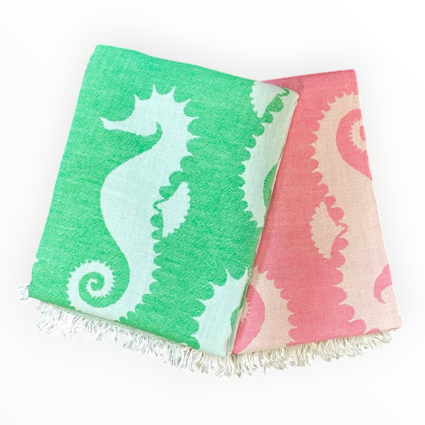 Seahorse Pattern Turkish Towel - Pestemal