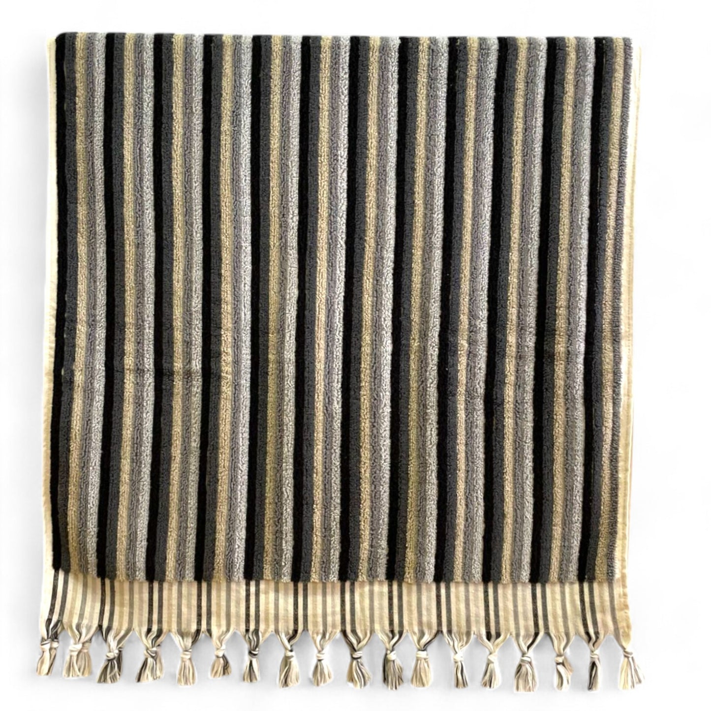 Natural Cotton Hand-Woven Turkish Terry Towel, Hammam Towel, Bath Towel