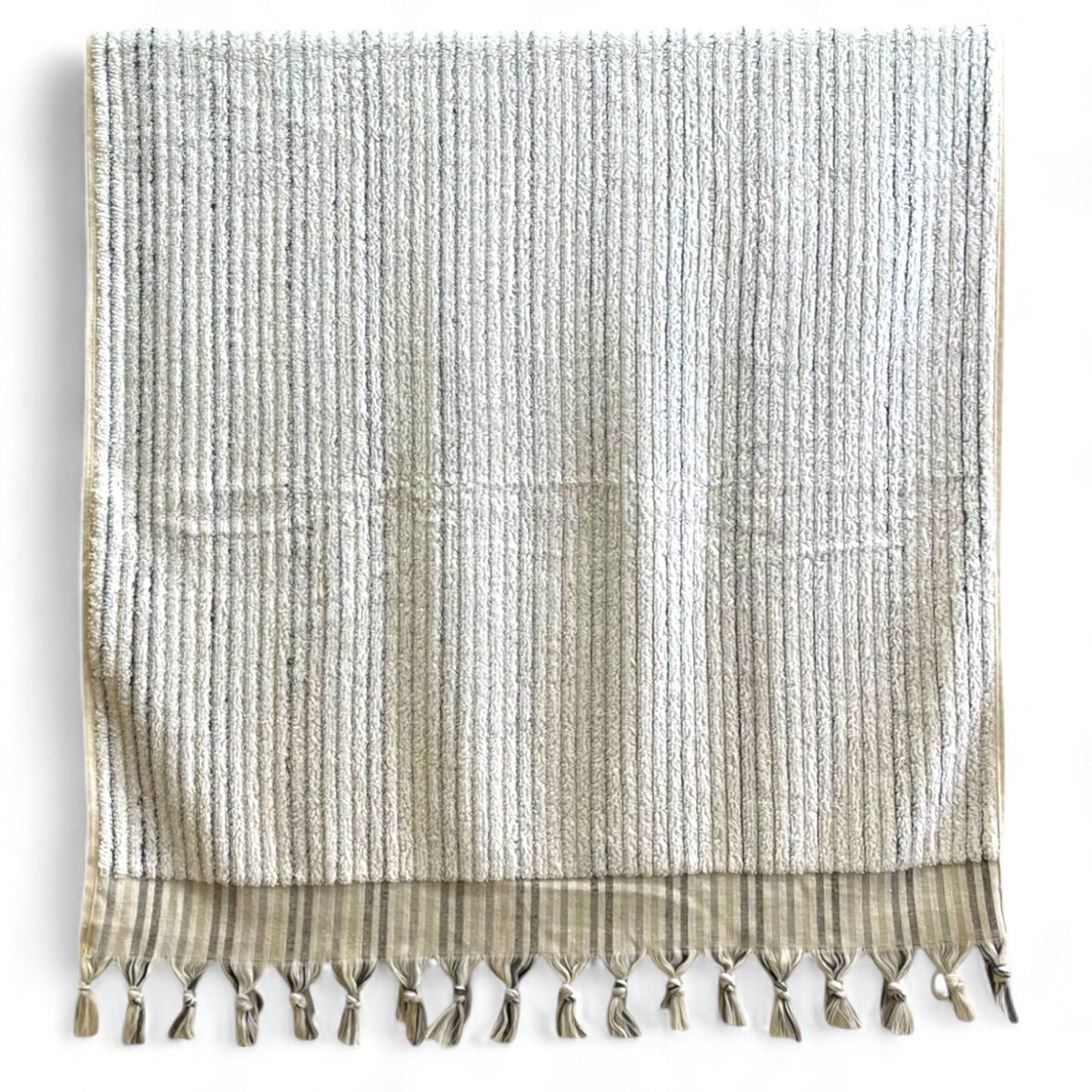 Natural Cotton Hand-Woven Turkish Terry Towel, Hammam Towel, Bath Towel