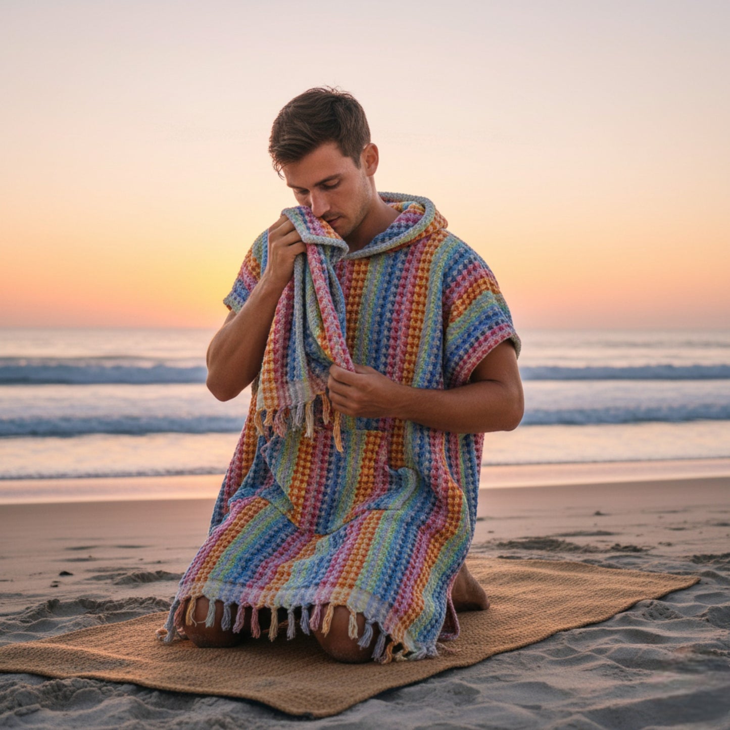 Surf & Beach Poncho – Unisex | Natural Turkish Cotton | Terry Towel | Handmade