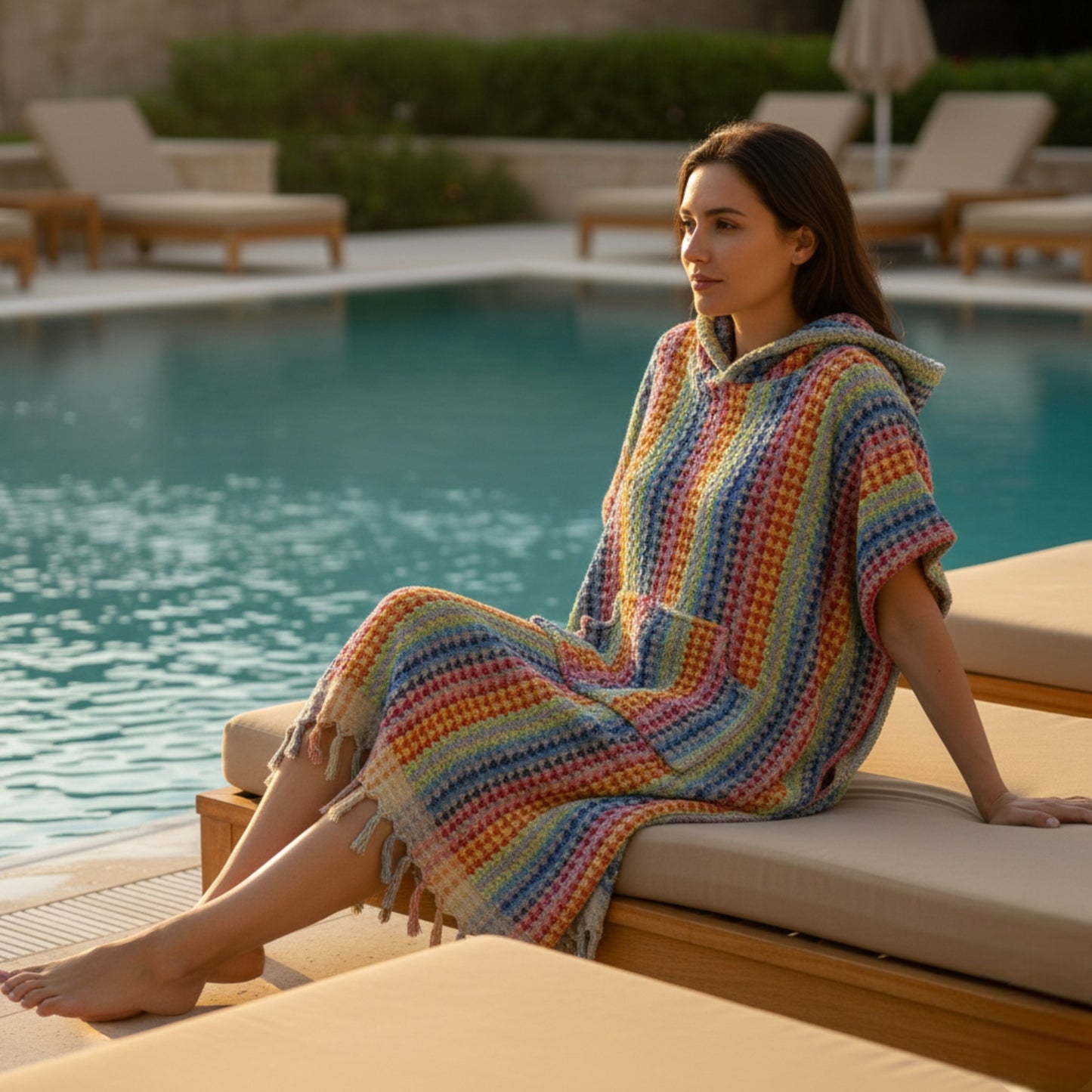 Surf & Beach Poncho – Unisex | Natural Turkish Cotton | Terry Towel | Handmade