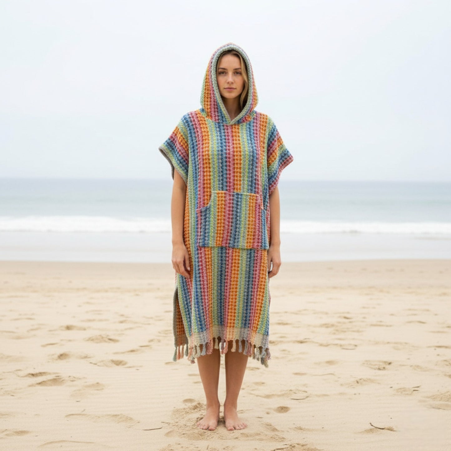 Surf & Beach Poncho – Unisex | Natural Turkish Cotton | Terry Towel | Handmade