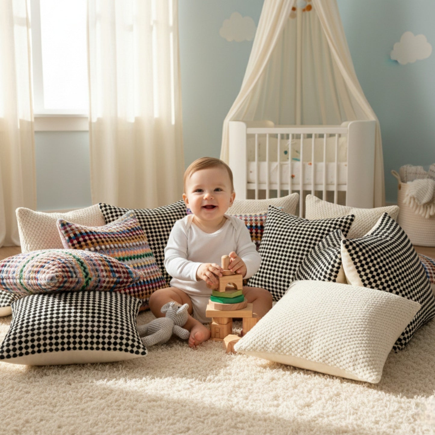 Traditional Anatolian Terry Pillowcase (44x44 cm)