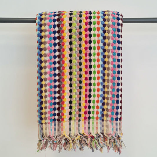 Turkish Hammam Bath Terry Hand Towels – Multi Color Dotted