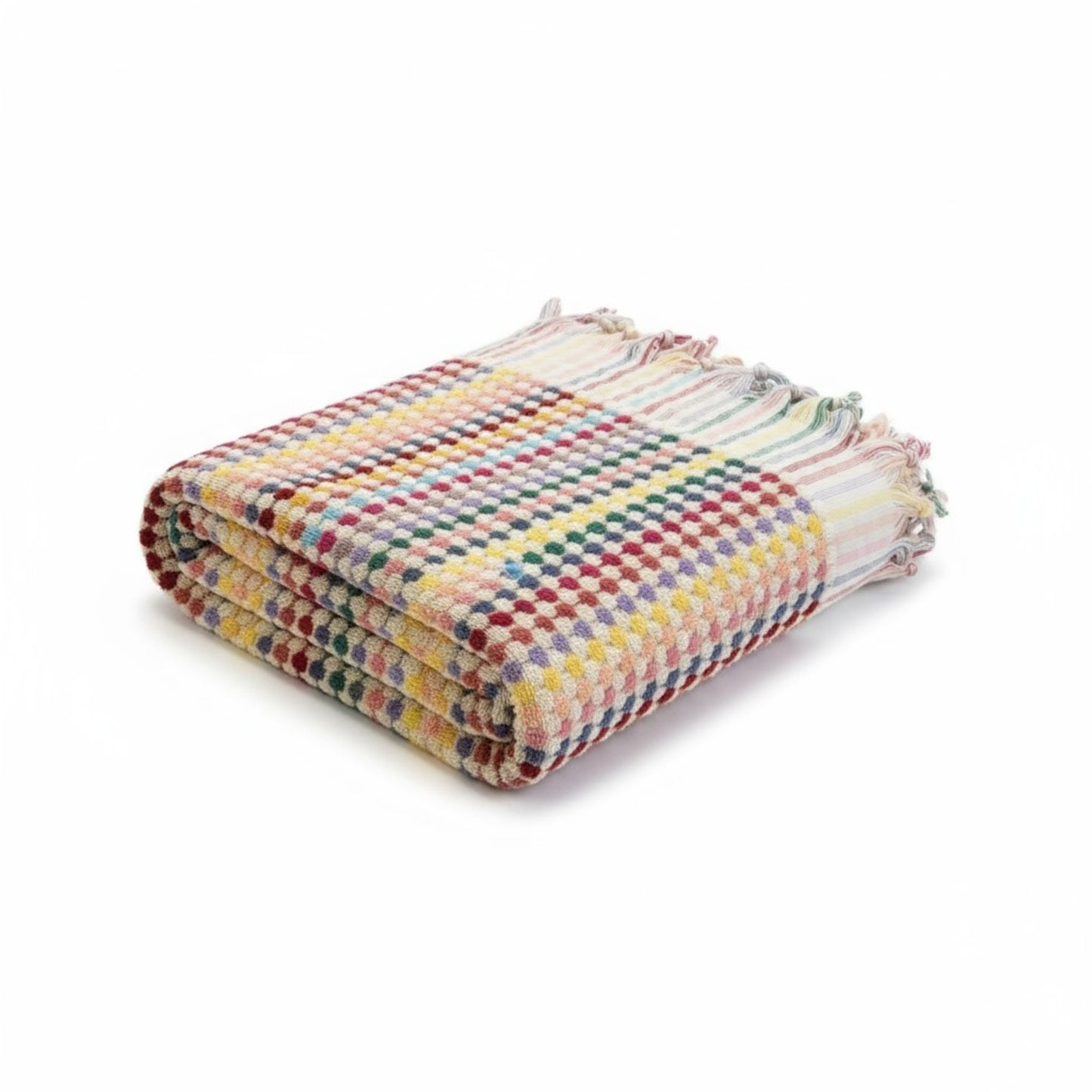 Turkish Hammam Bath Terry Towel Red Shades Dotted