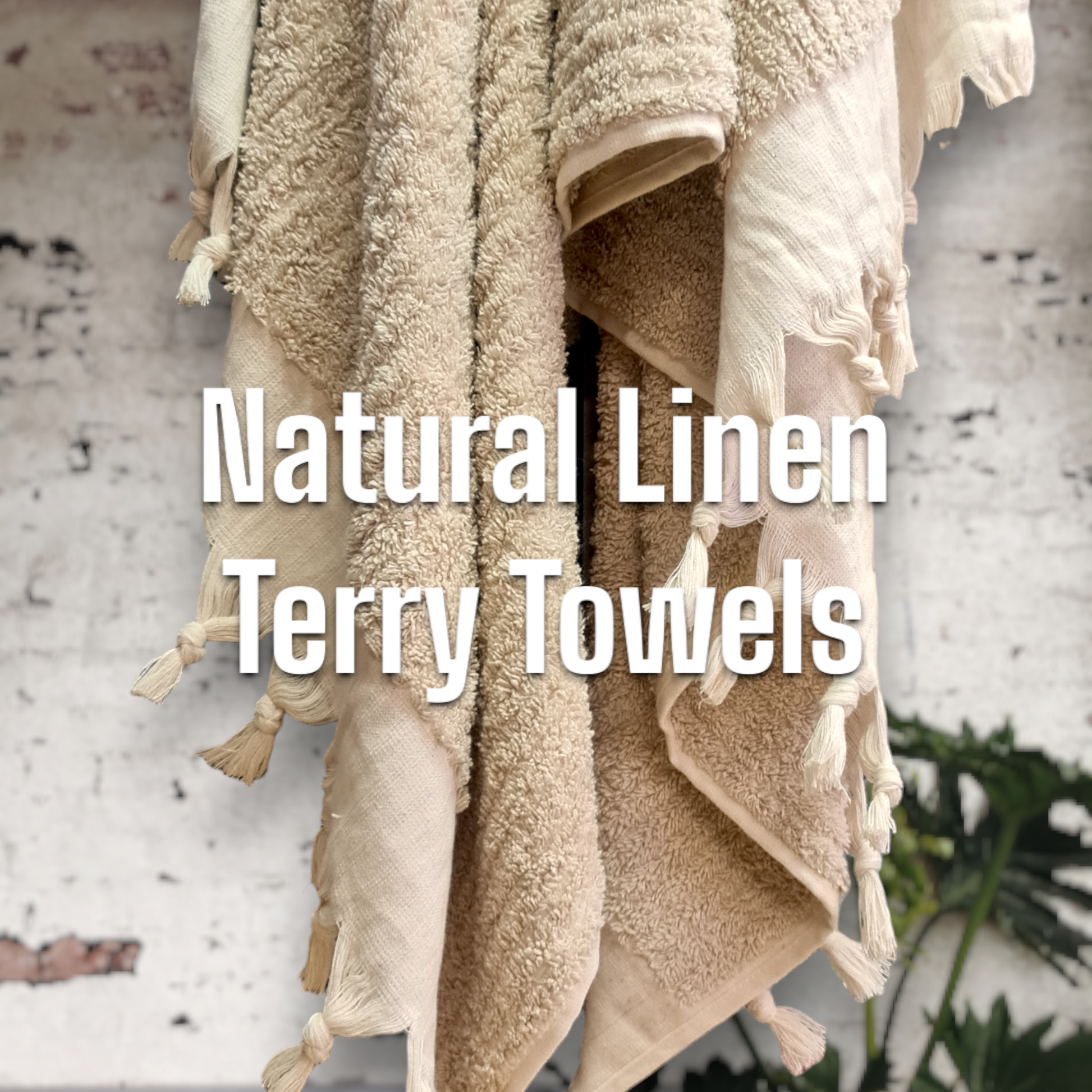 Turkish Linen Terry Bath Towel Dervis Natural Textile
