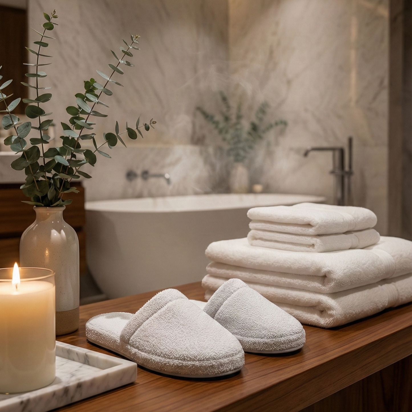 Turkish Terry Towel Slippers — Ultra Soft, Natural Cotton, Cozy & Hygienic