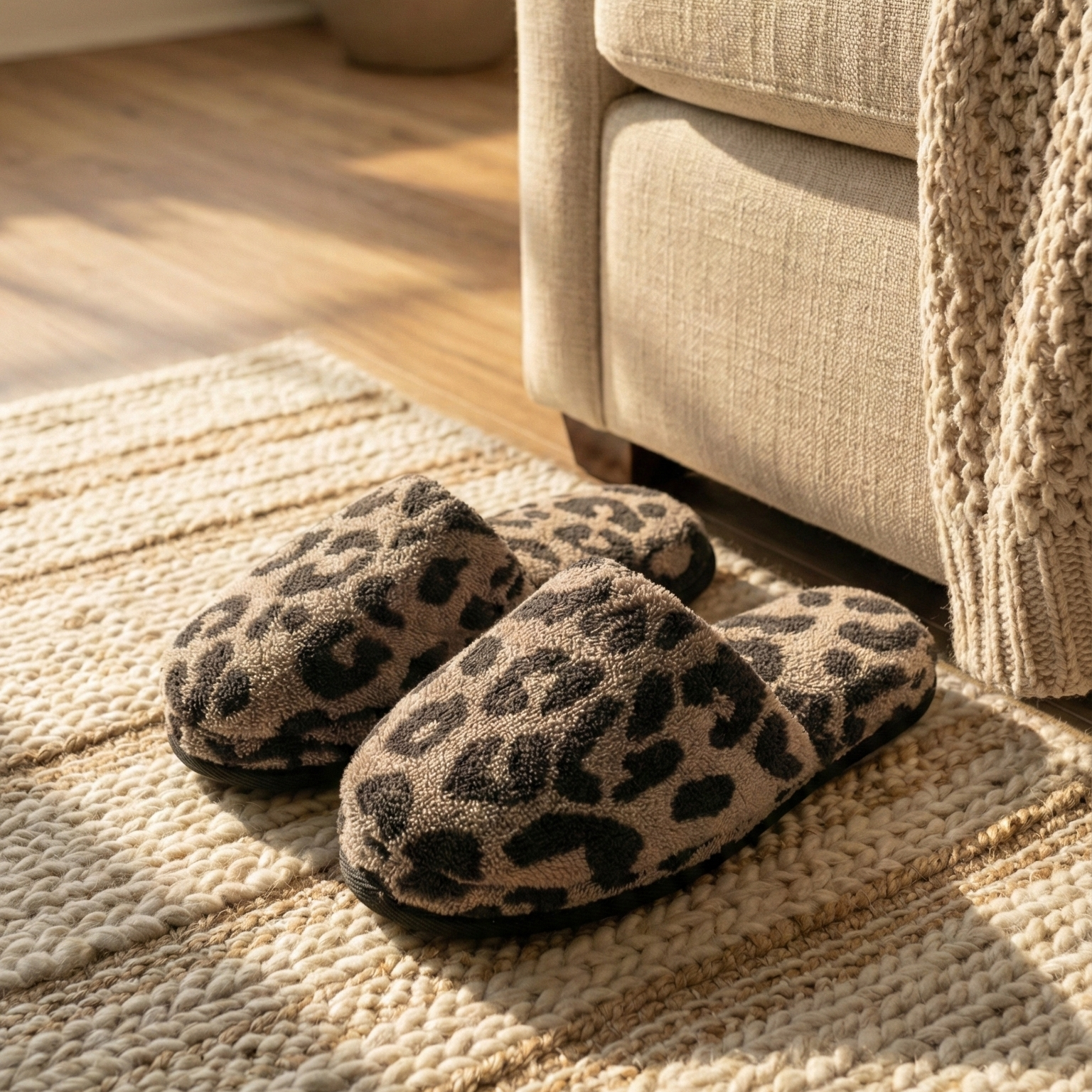 size6 ラッセルノ ゴルフ パイル生地 THUNDER TERRY SLIM Turkish Terry Towel Slippers — Ultra Soft, Natural Cotton, Cozy