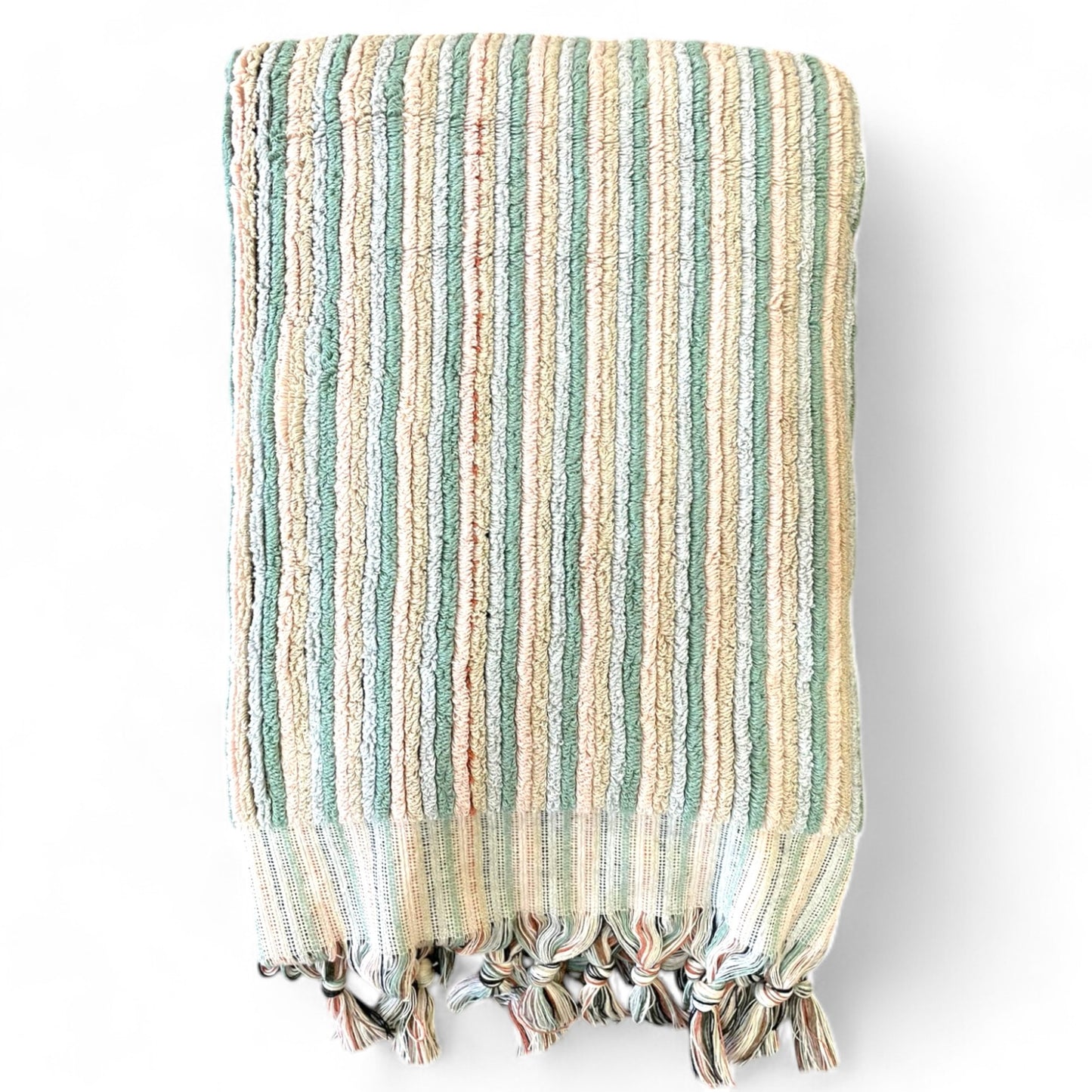 Natural Cotton Hand-Woven Turkish Terry Towel, Hammam Towel, Bath Towel