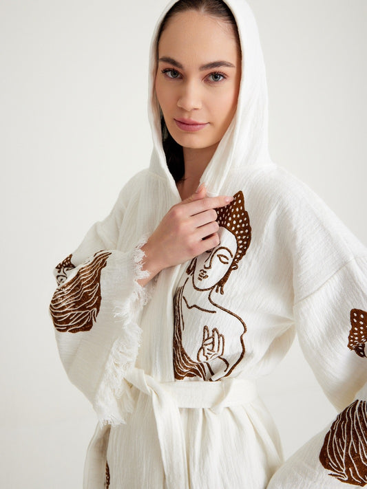 Natural Turkish Cotton Handmade Buddha Kimono Set