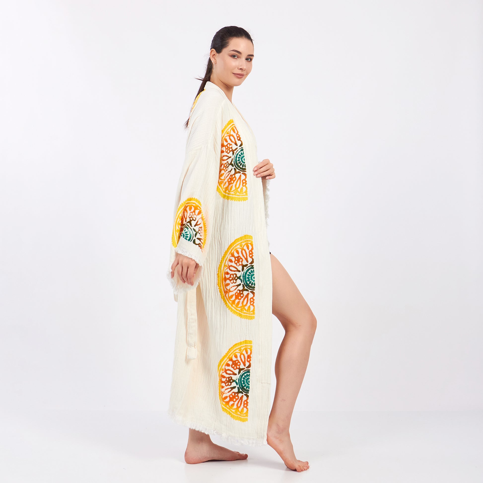 Dervis Turkish Towel Kimono Bathrobe