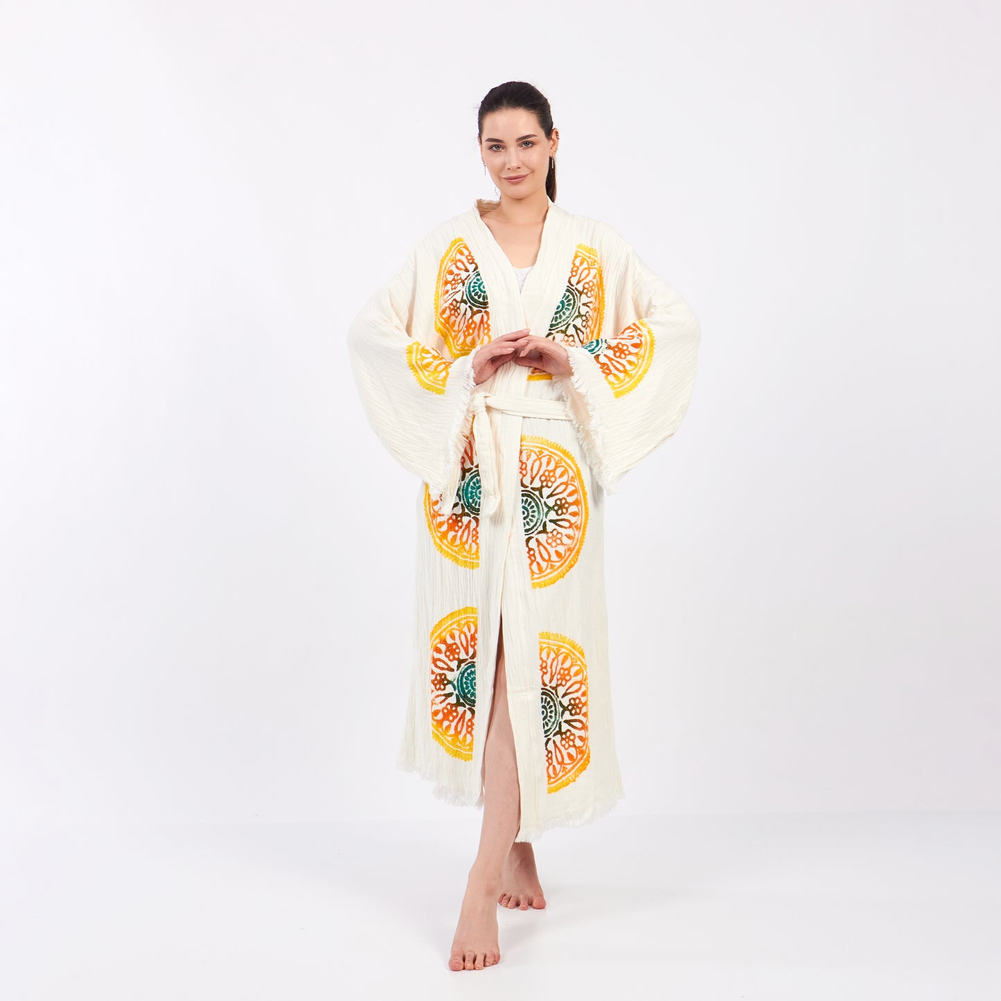 Turkish Towel Kimono Kaftan Bathrobe - Kimono Robe