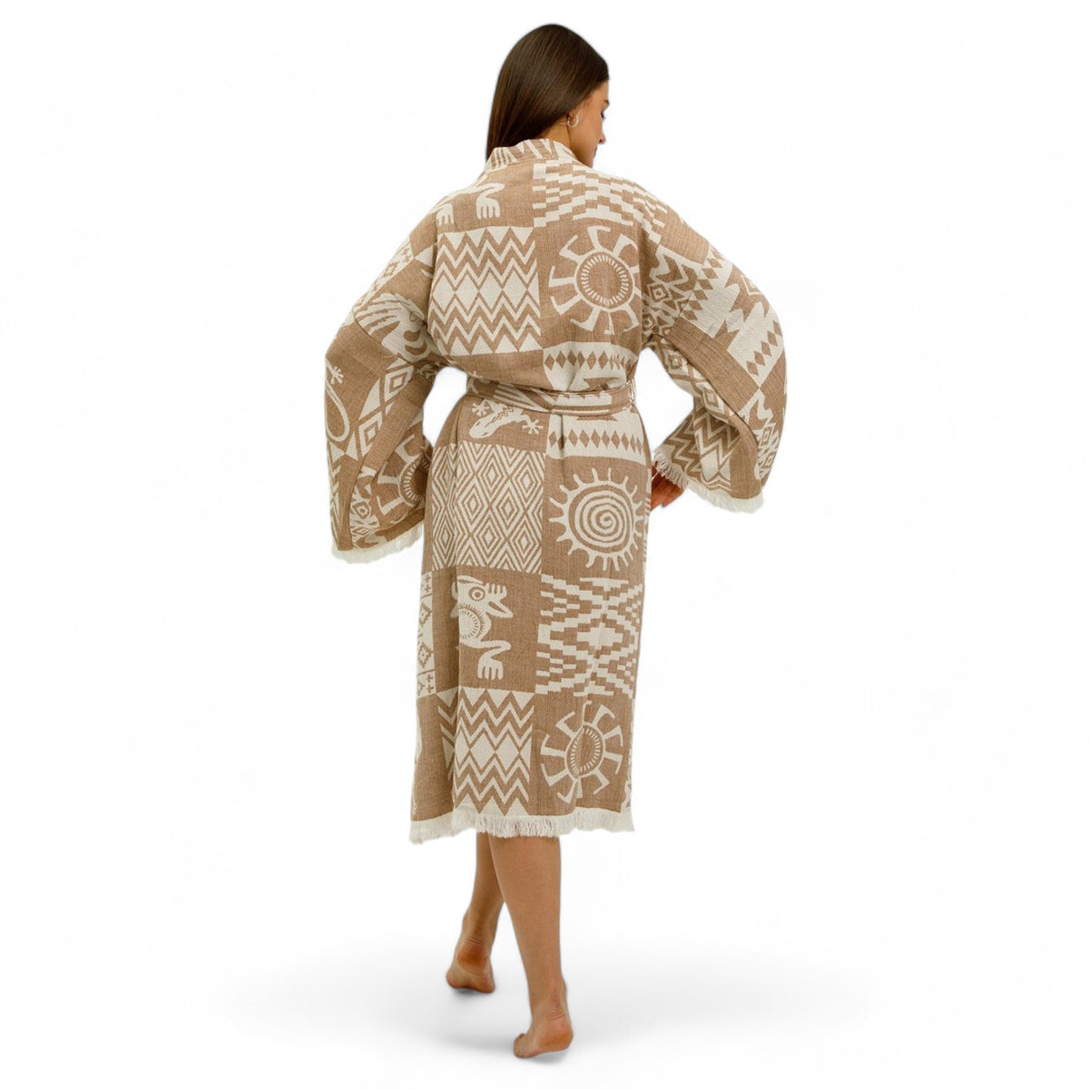 Turkish Wrap Robe Turkish Towel Kimono Robe – Dervis Natural Textile