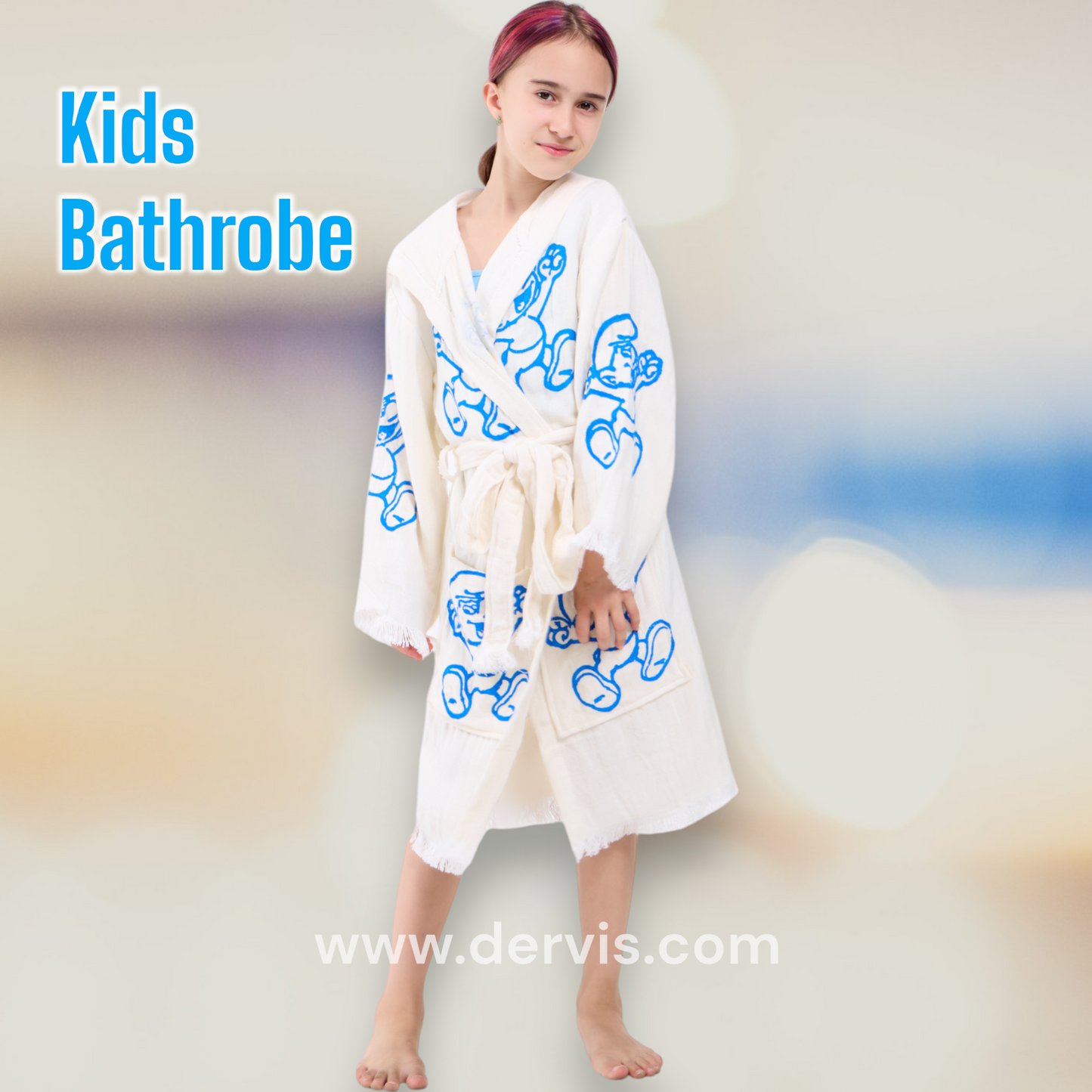 Turkish Towel Kimono Robe for Kids