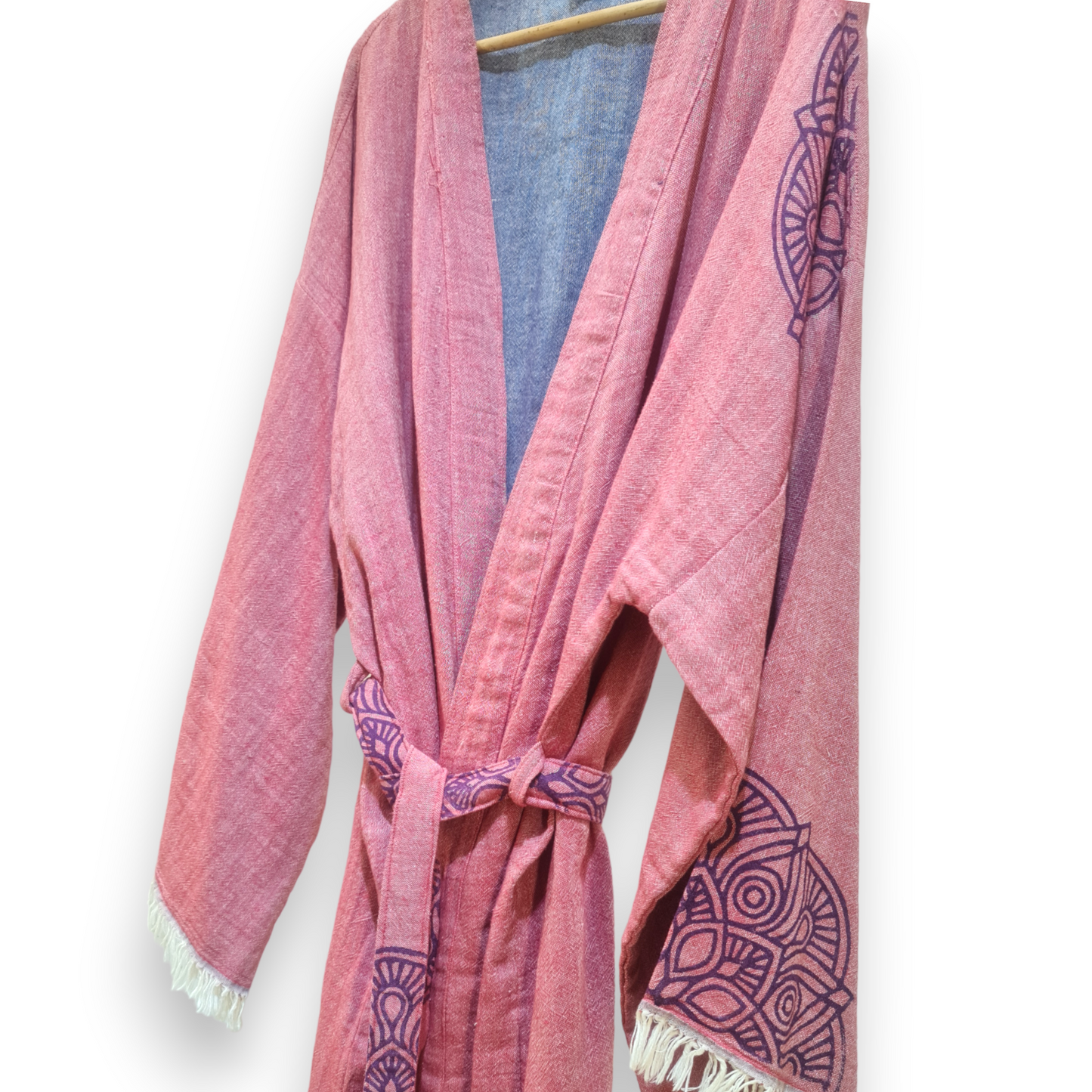 Turkish Towel Mandala Kimono Kaftan Bathrobe - Mandala Kimono Robe