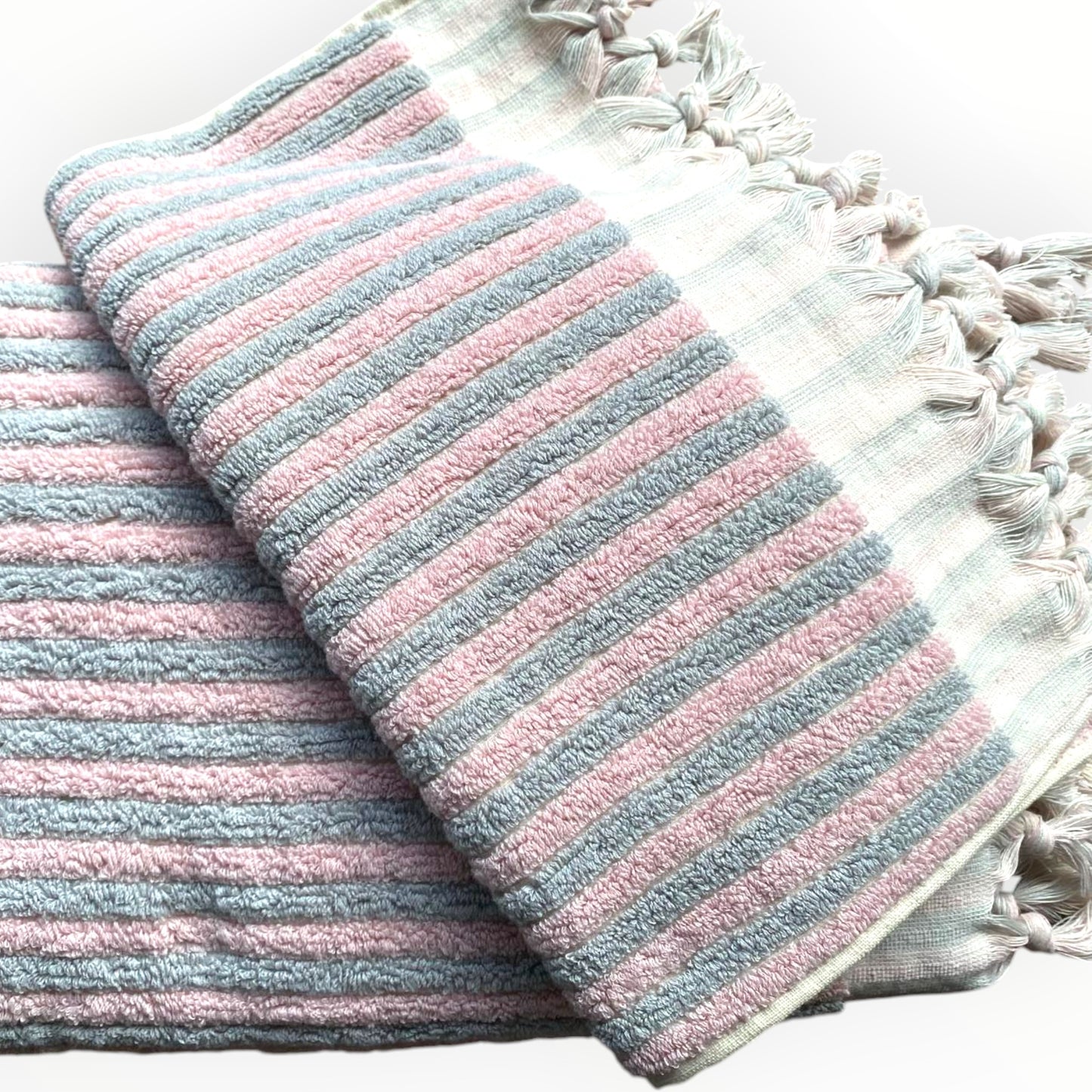 Turkish Terry Towel Natural Cotton Hand Woven Set