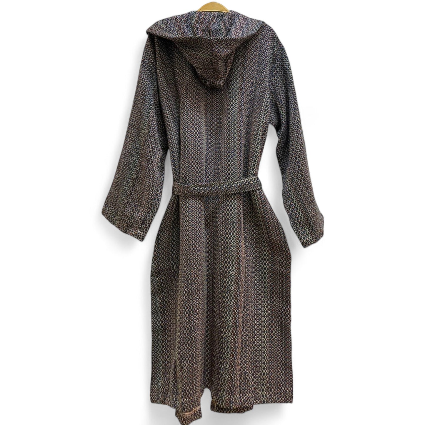 Diamond Design Turkish Towel Pestemal Bathrobe - Hooded & Unisex