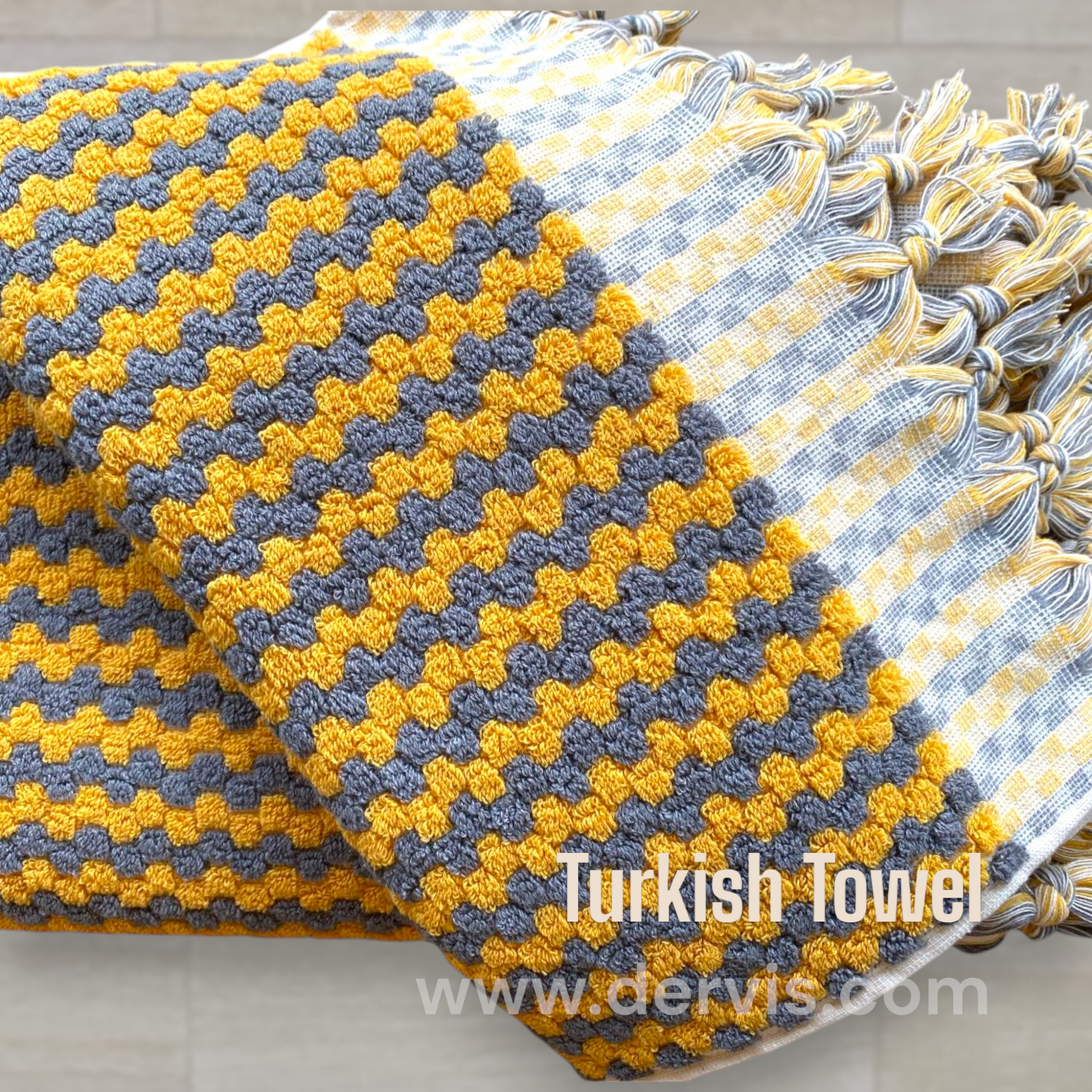 Turkish Terry Towel Natural Cotton Hand Woven Set