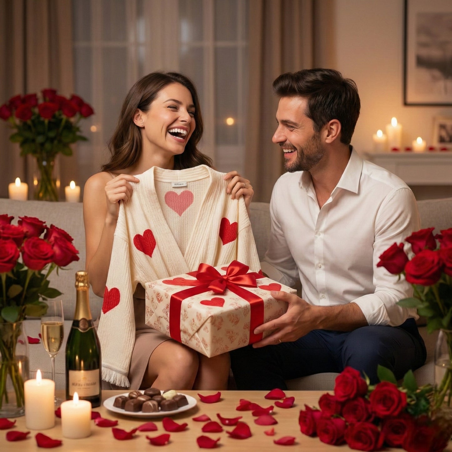 Valentine Days Turkish Towel Kimono Robe Kaftan Heart Design