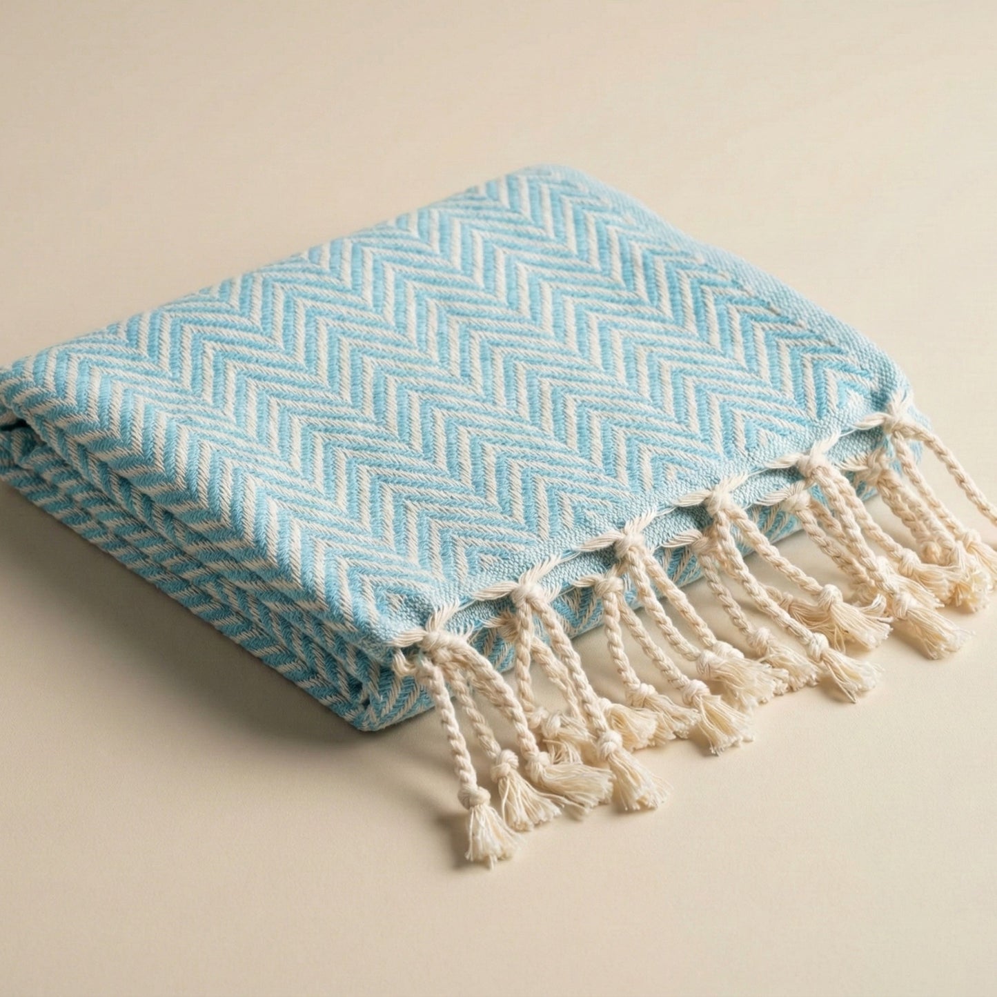 Zigzag Design Turkish Hand Towel Handwoven, Natural Cotton, Sustainable Anatolian Craft