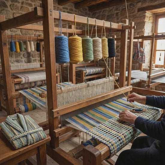 Turkish Terry Bathrobe Hooded, Unisex, Premium Cotton is woven in a workshop in small village of Anatolia Buldan