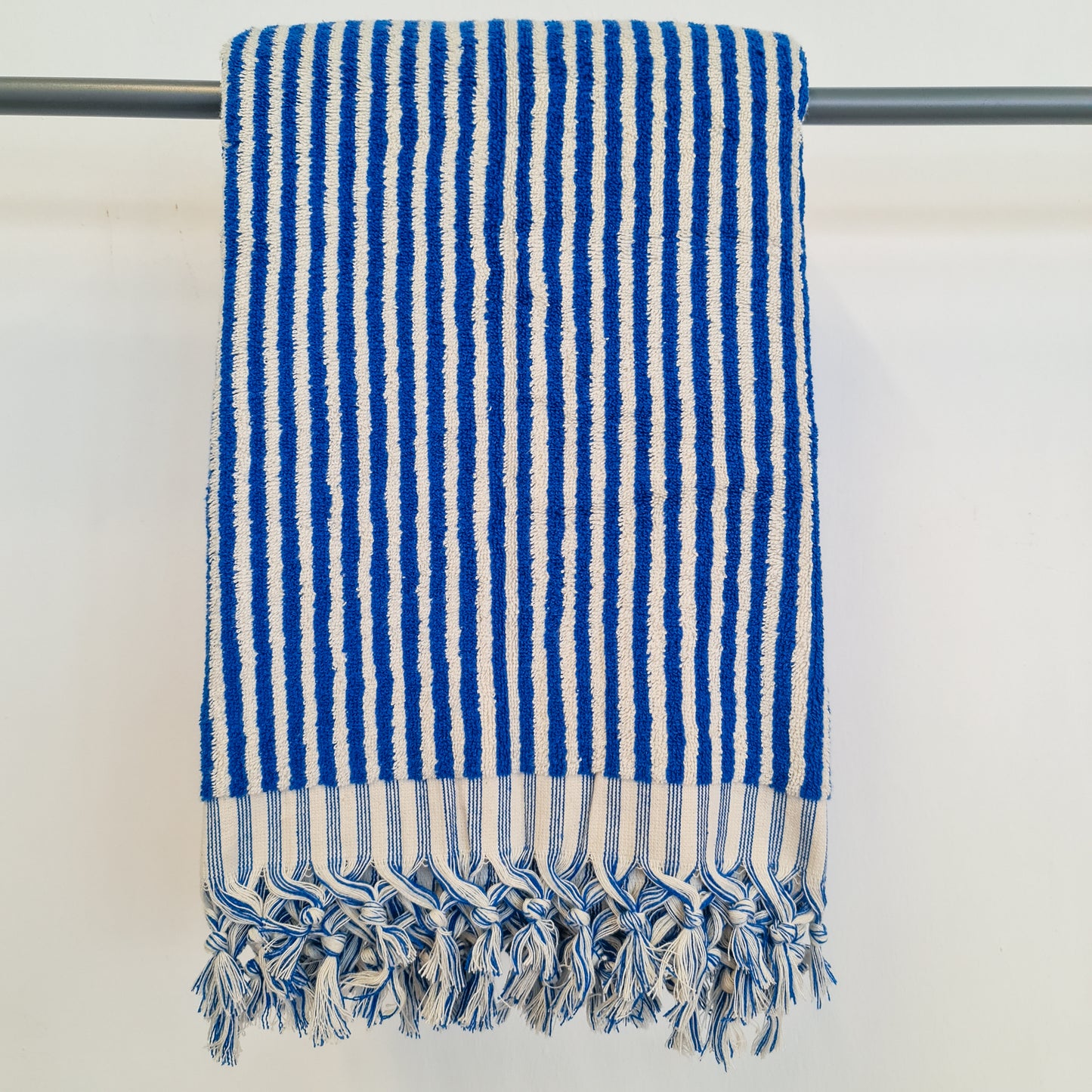 Turkish Hammam Bath Terry Towels Indigo Stripe