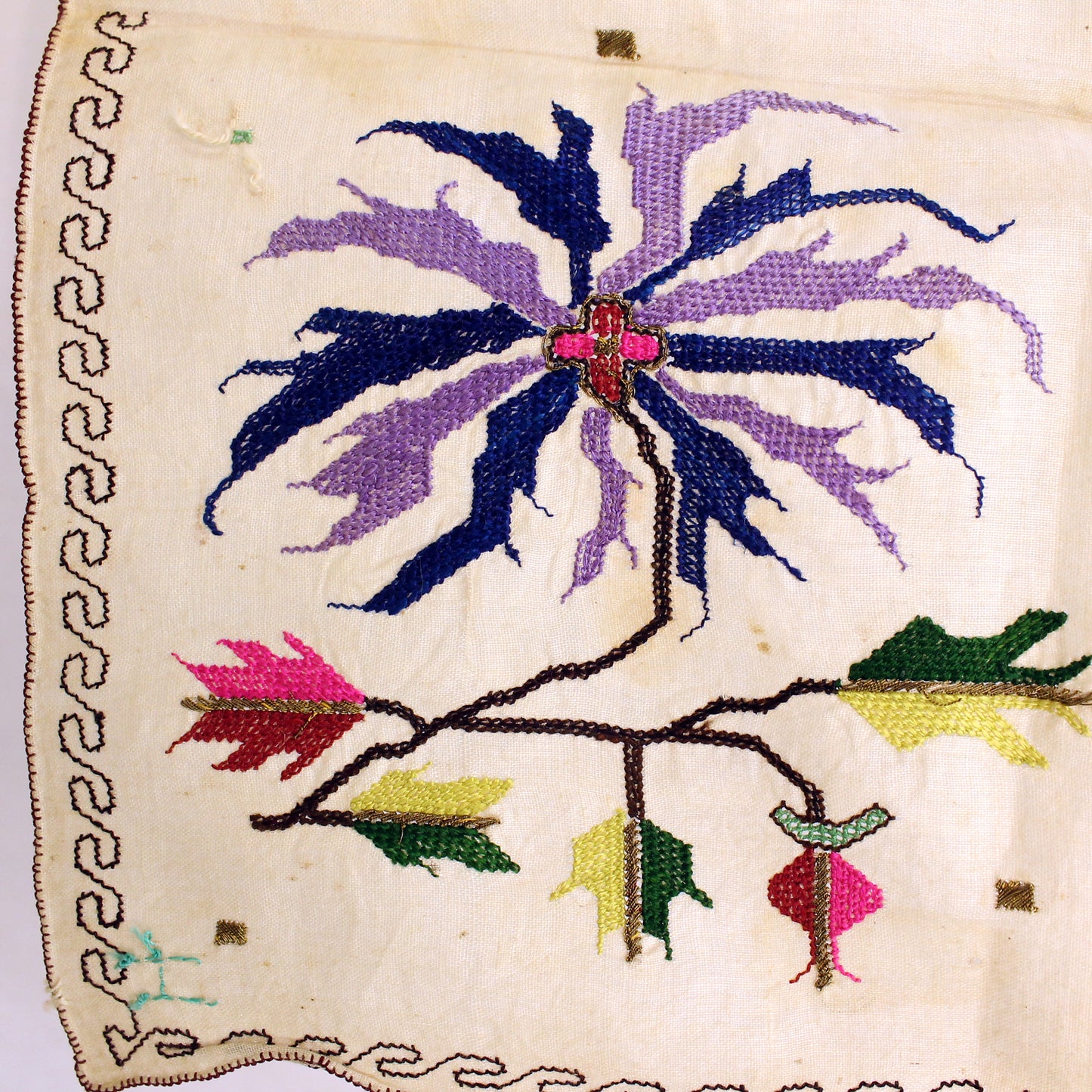 Antique Ottoman Anatolian Embroidered Dowry Bag
