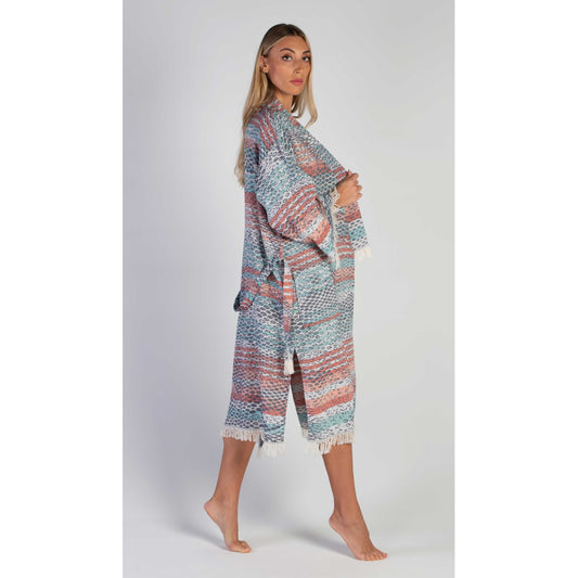 Bathrobe Kimono Turkish Towel Multicolor