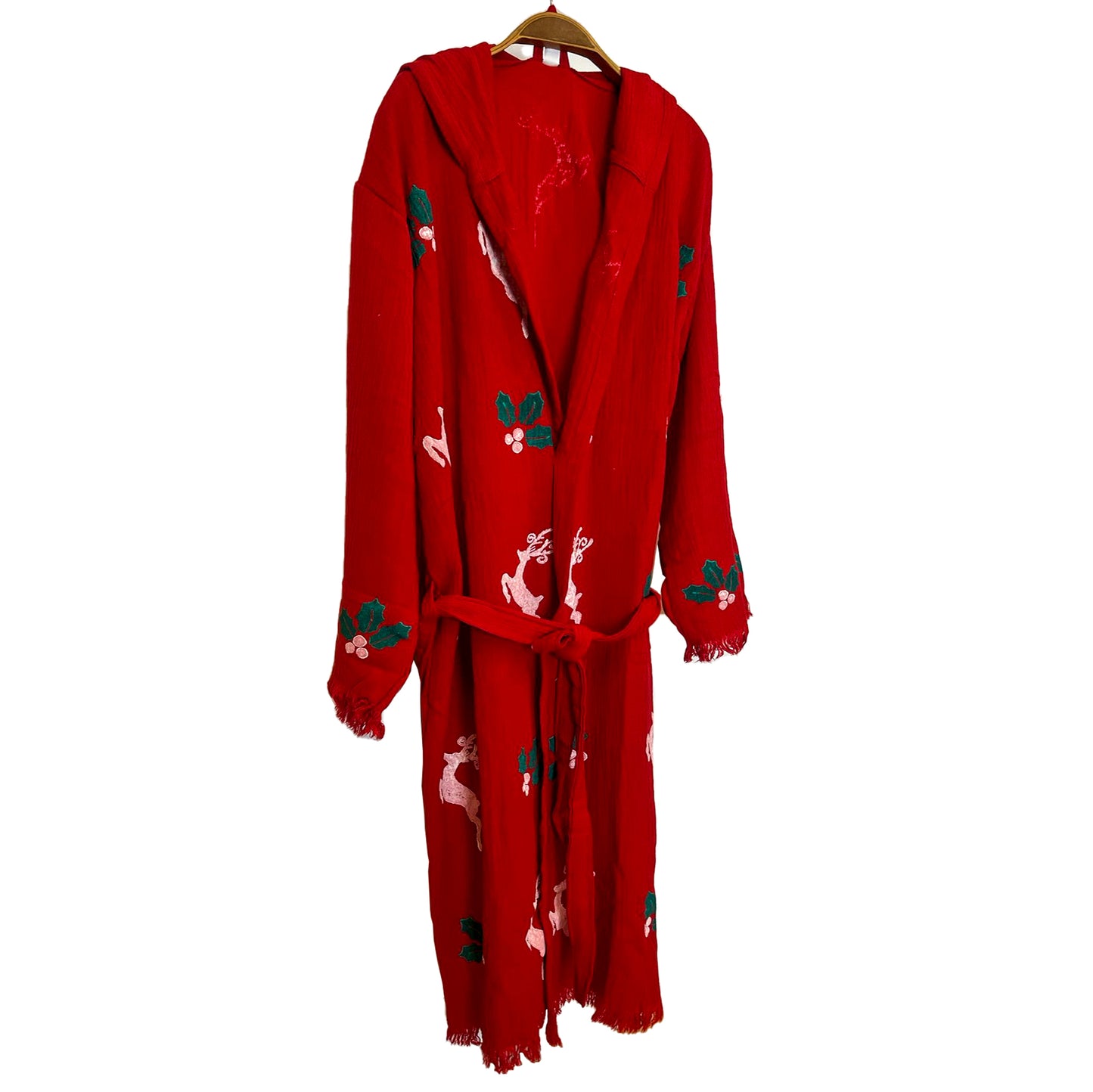 Christmas Design Muslin Kimono