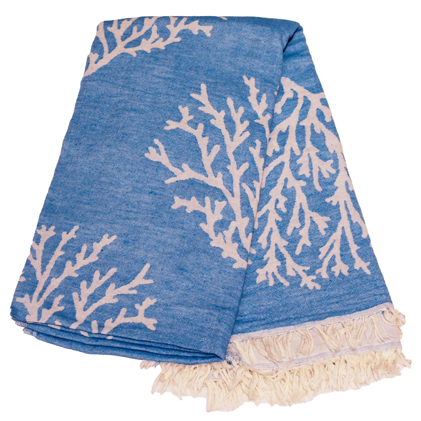 Coral Blue Turkish Towel