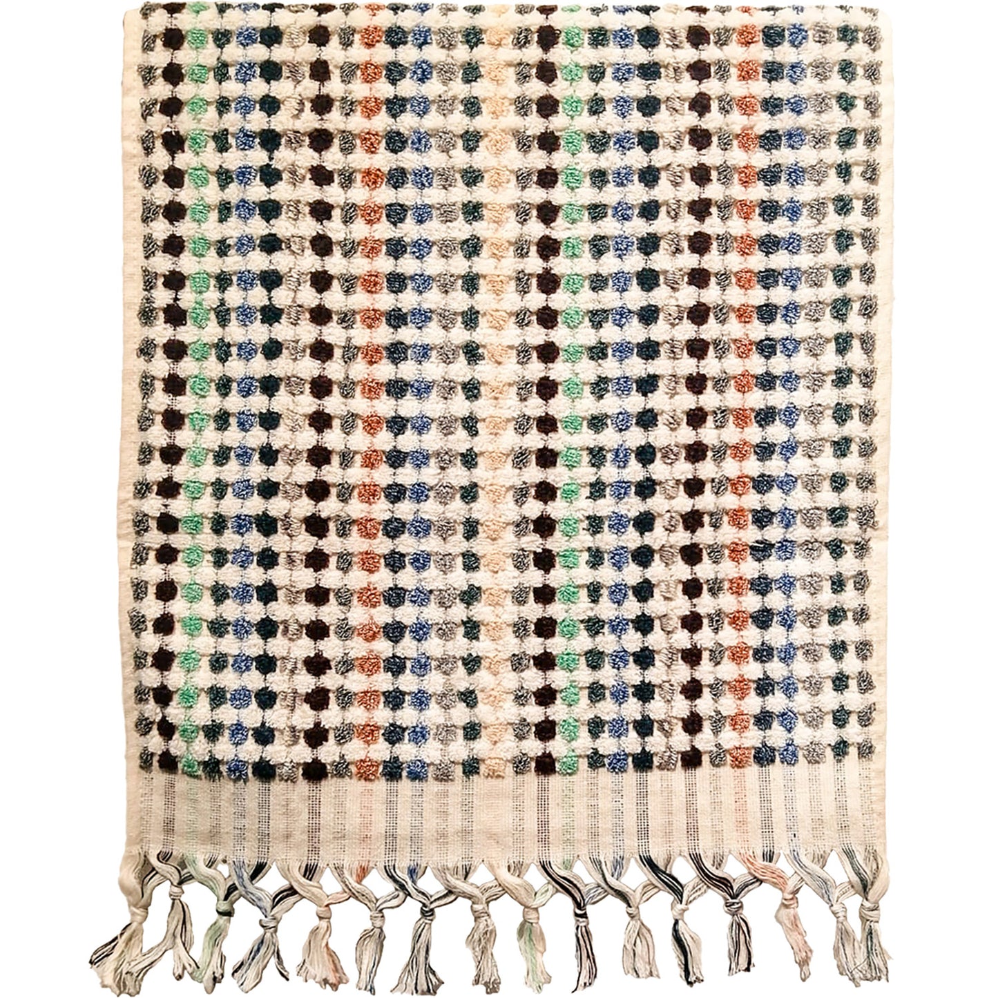 Multicolor Dotted Natural Cotton Turkish Hand Towel
