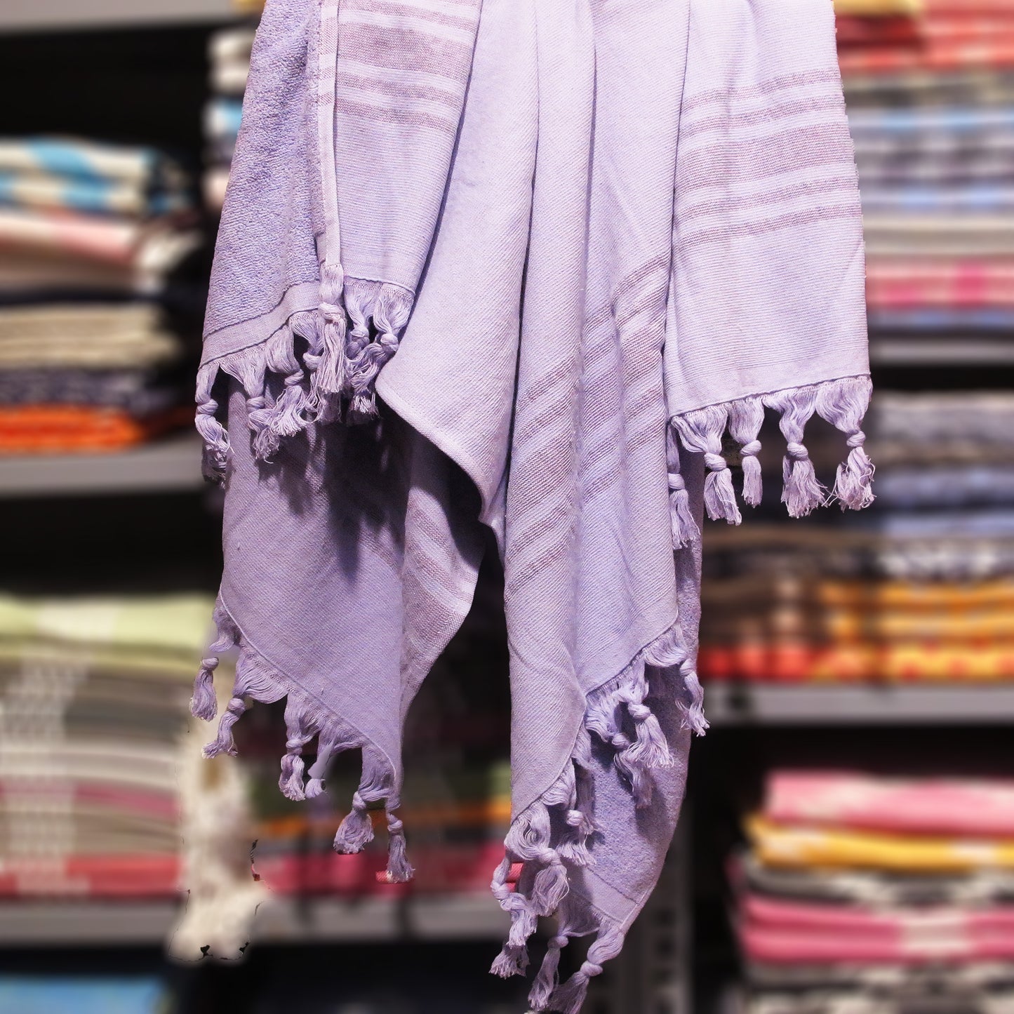 Double Side Lilac Turkish Terry Lightweight Towel